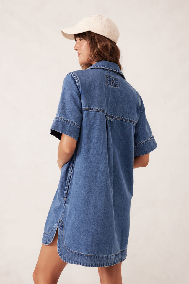 Sammy Relaxed Shirt Dress / Fresh Indigo - Gateway Gifts