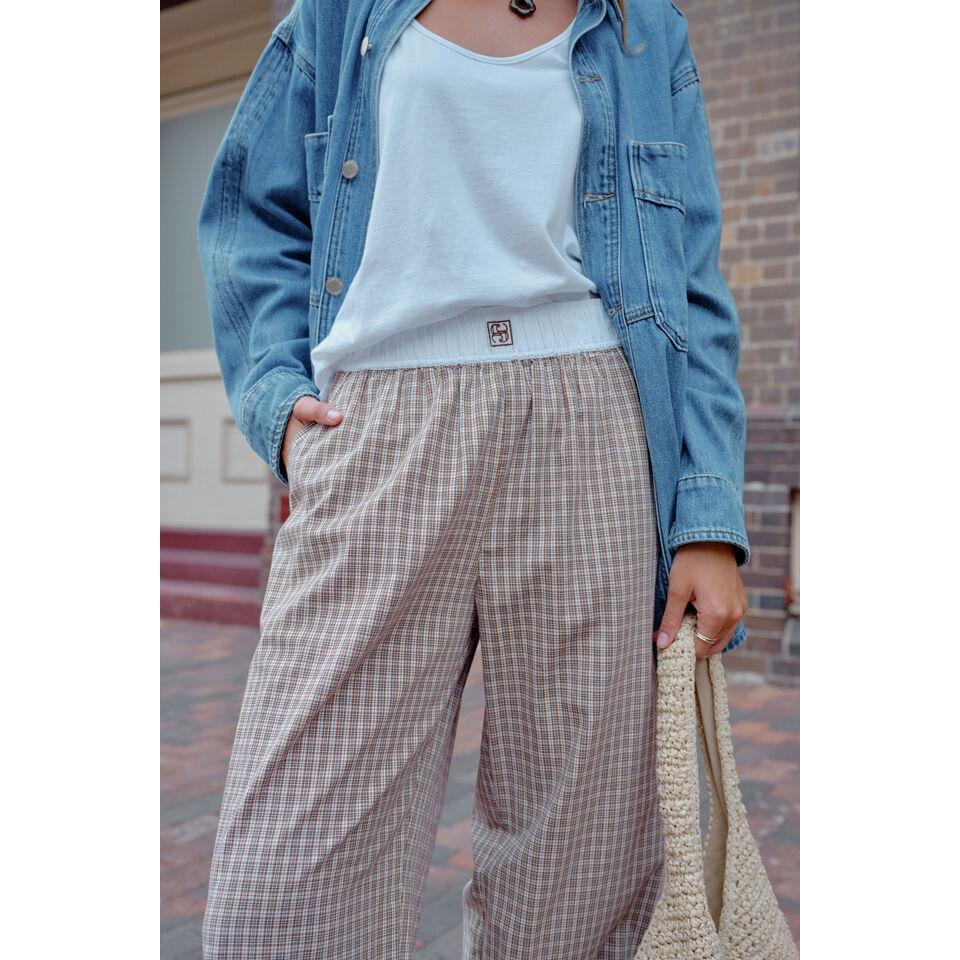 The Lounge Pant Toffee Check - Gateway Gifts