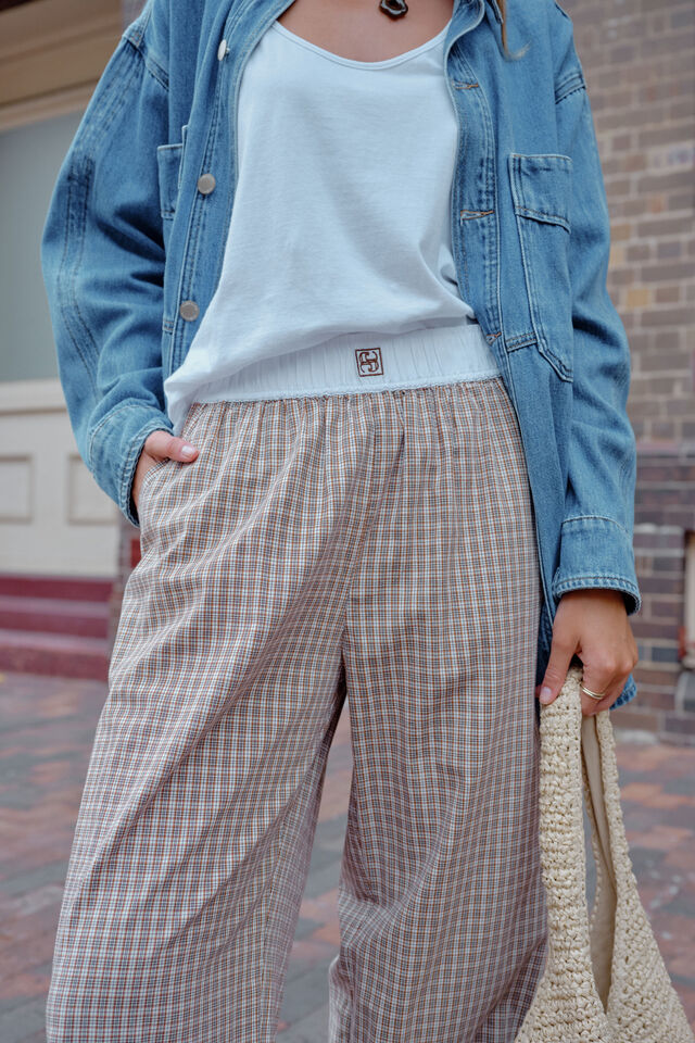 The Lounge Pant Toffee Check - Gateway Gifts