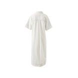 Ava Short Sleeve Midi Dress / Fresh Ecru Twill - Gateway Gifts
