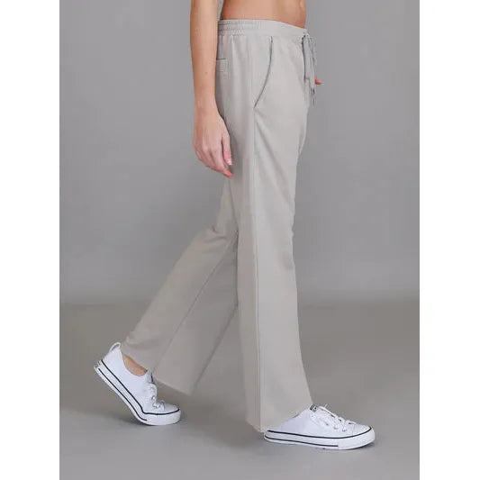 Flinders Wide Leg Seat Jogger - Angora