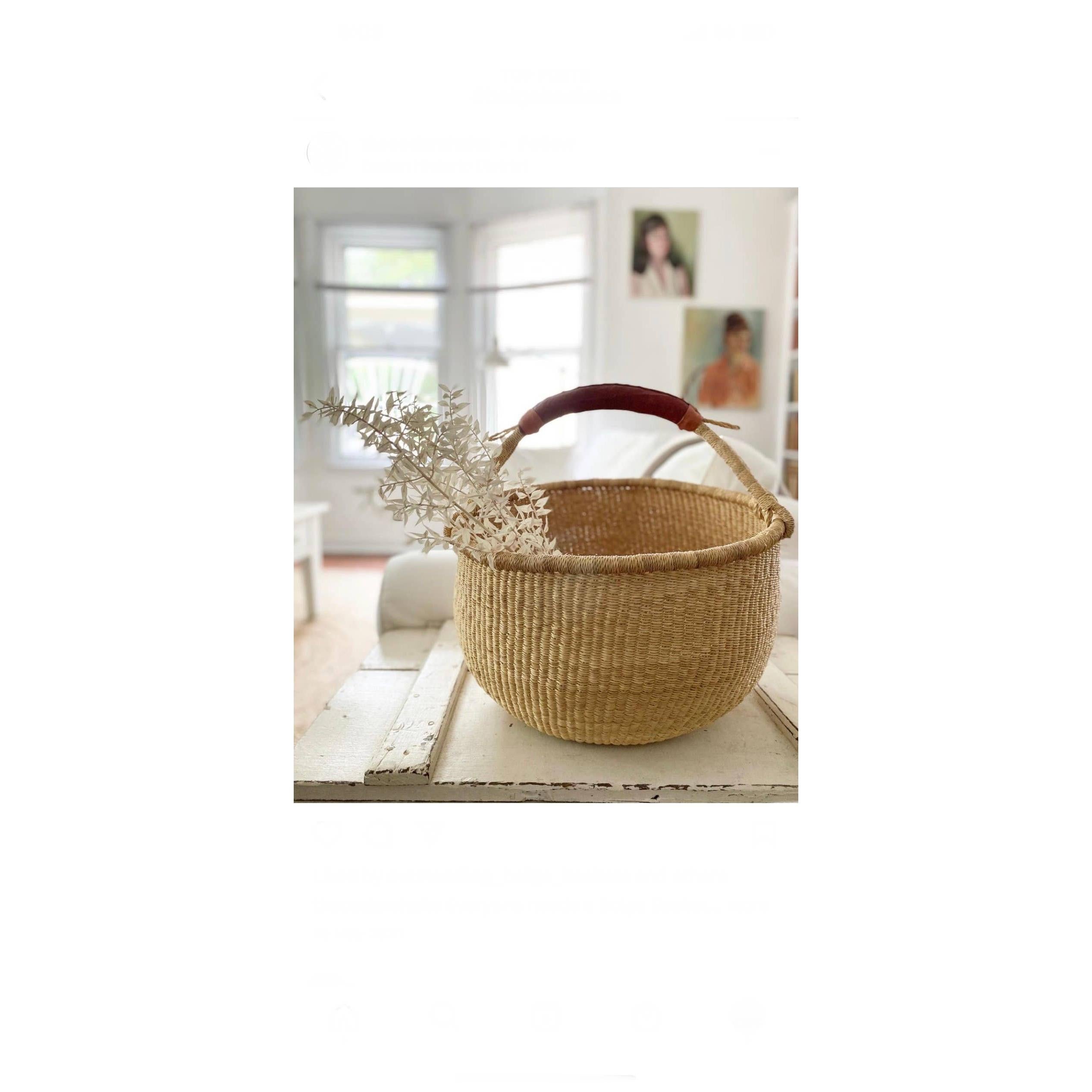 Natural Round basket: Large