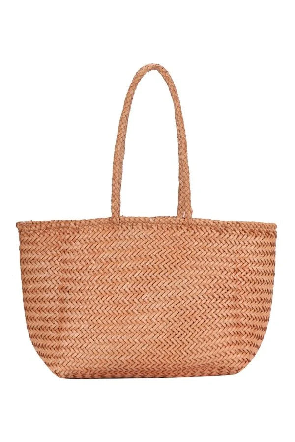Amalfi Large Woven Shopper - Nude
