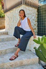 Marine Striped Linen Pant