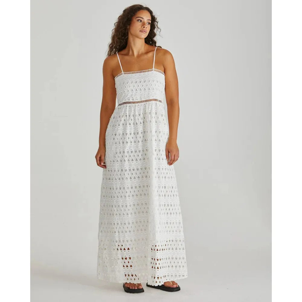 Kali Broderie Dress White - Gateway Gifts