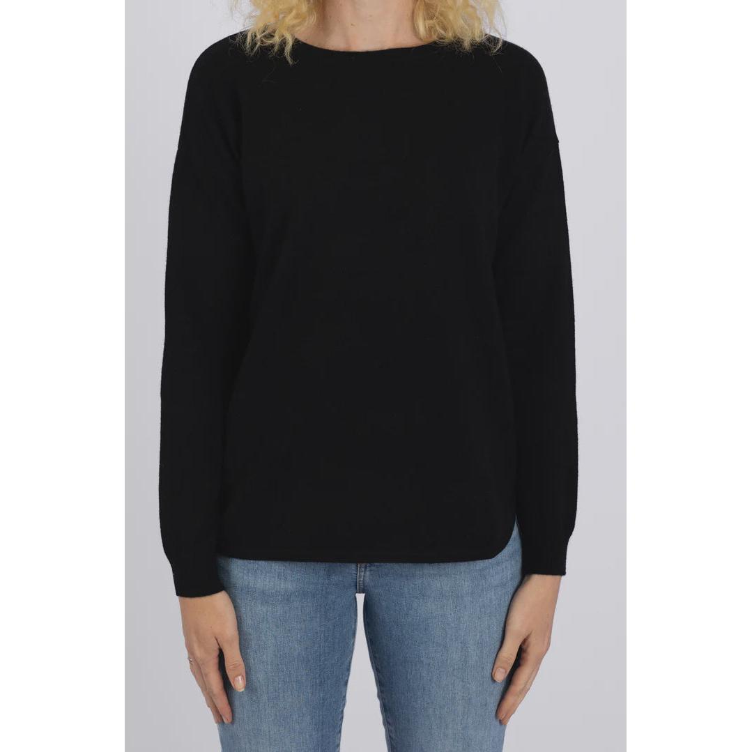 Black Swing Jumper With Black Patches