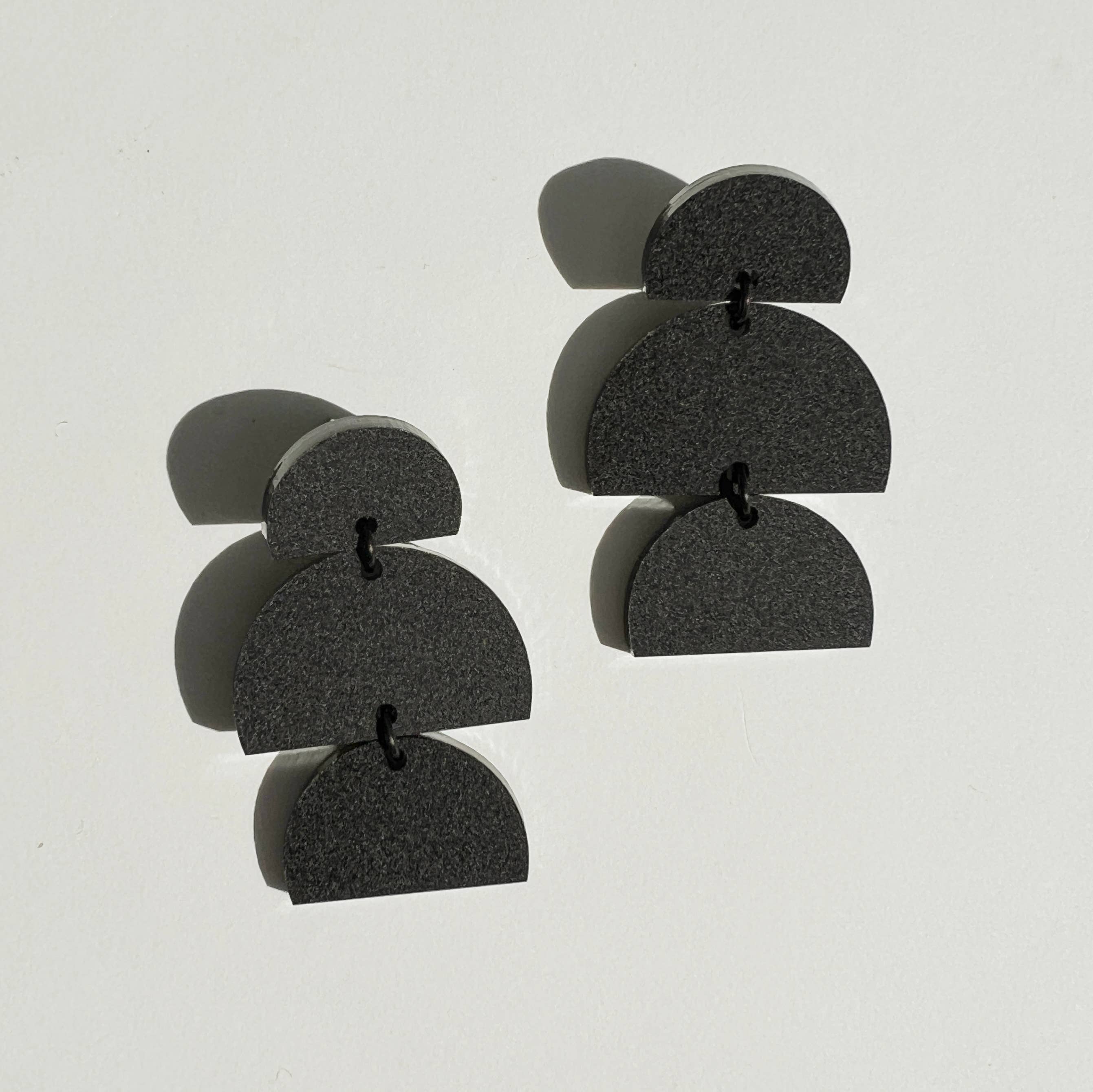 Izzy - Matte Black Dangle Earrings - Gateway Gifts