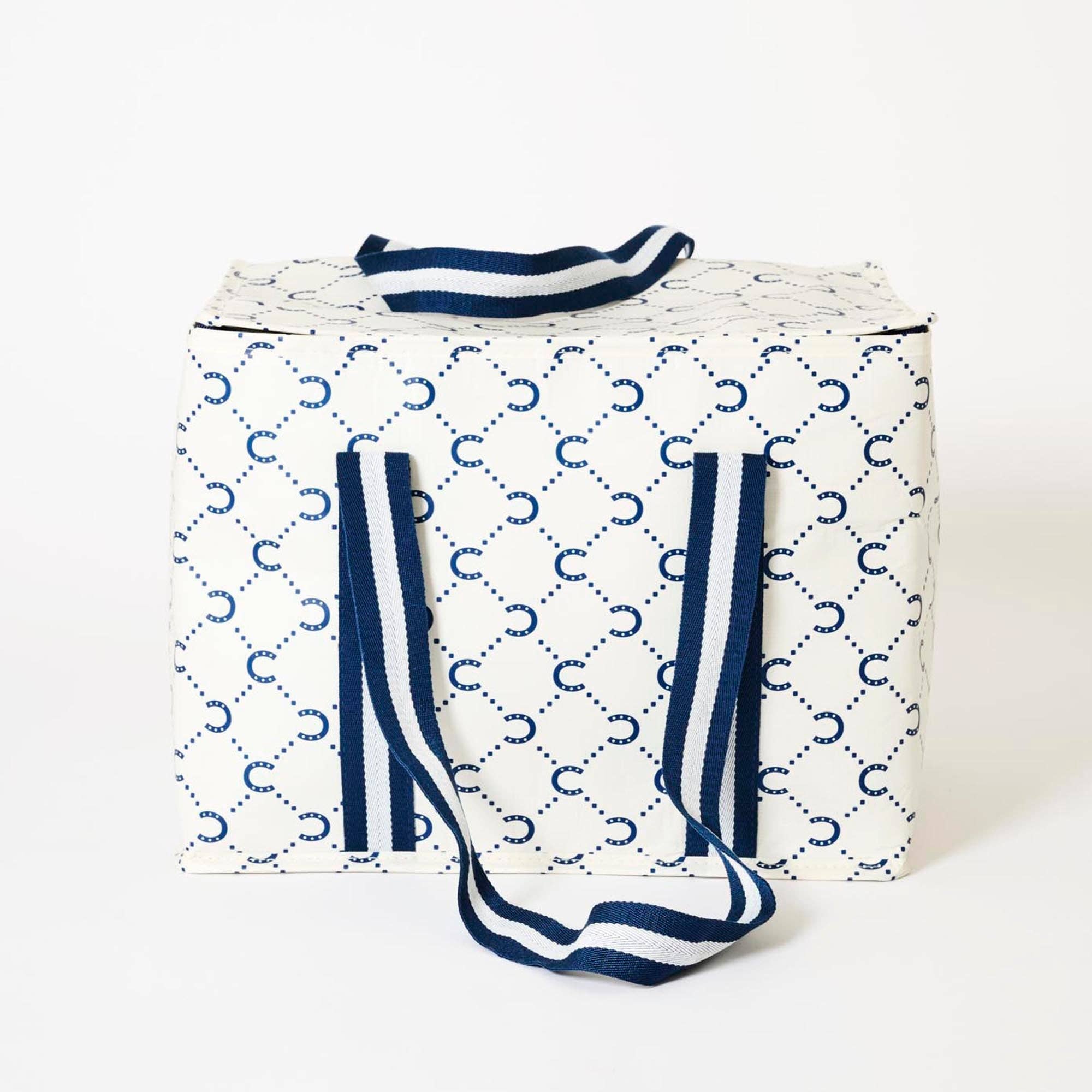 Large Insulated Tote – Navy Horseshoe - Gateway Gifts