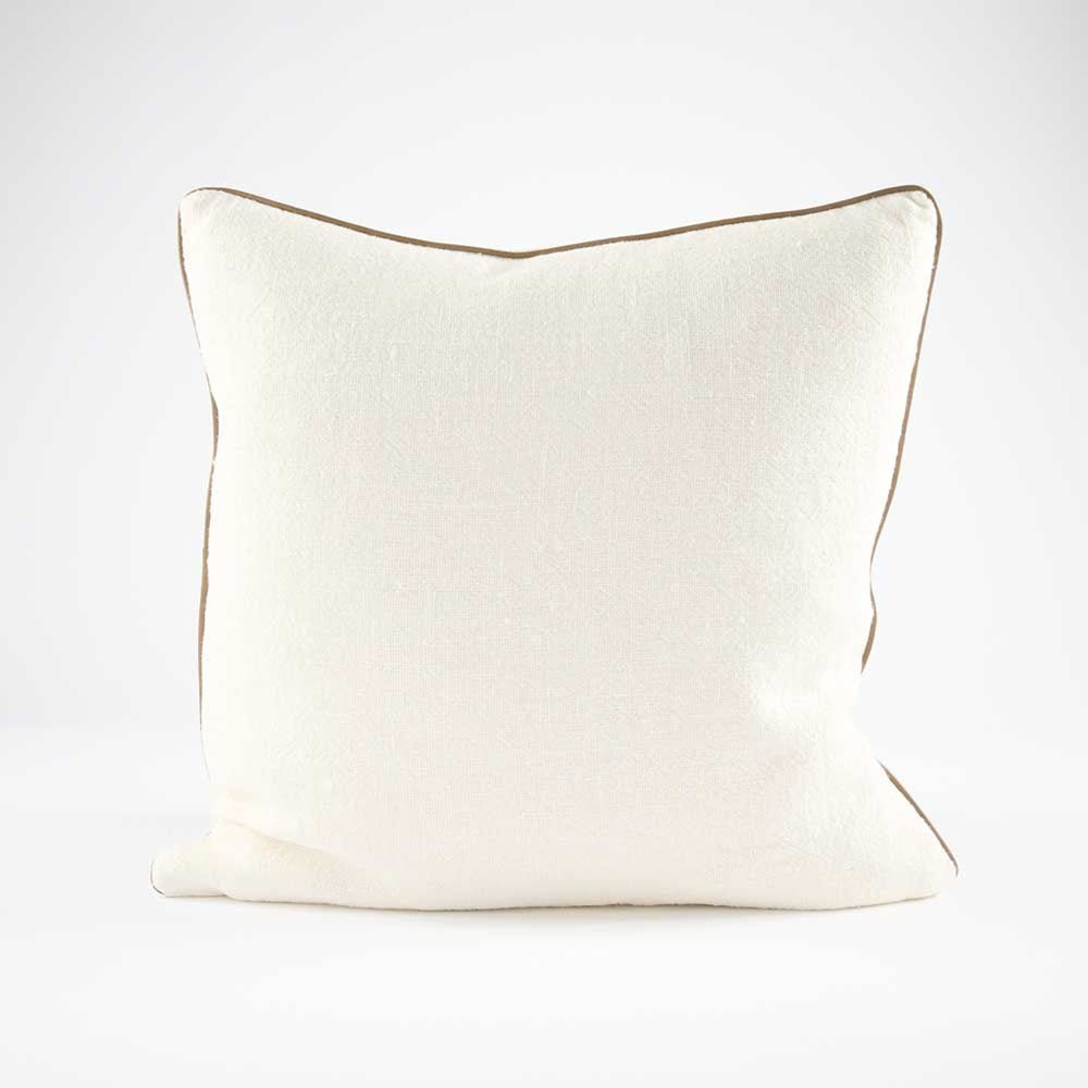 Muse Linen Cushion Off White 50cm x 50cm