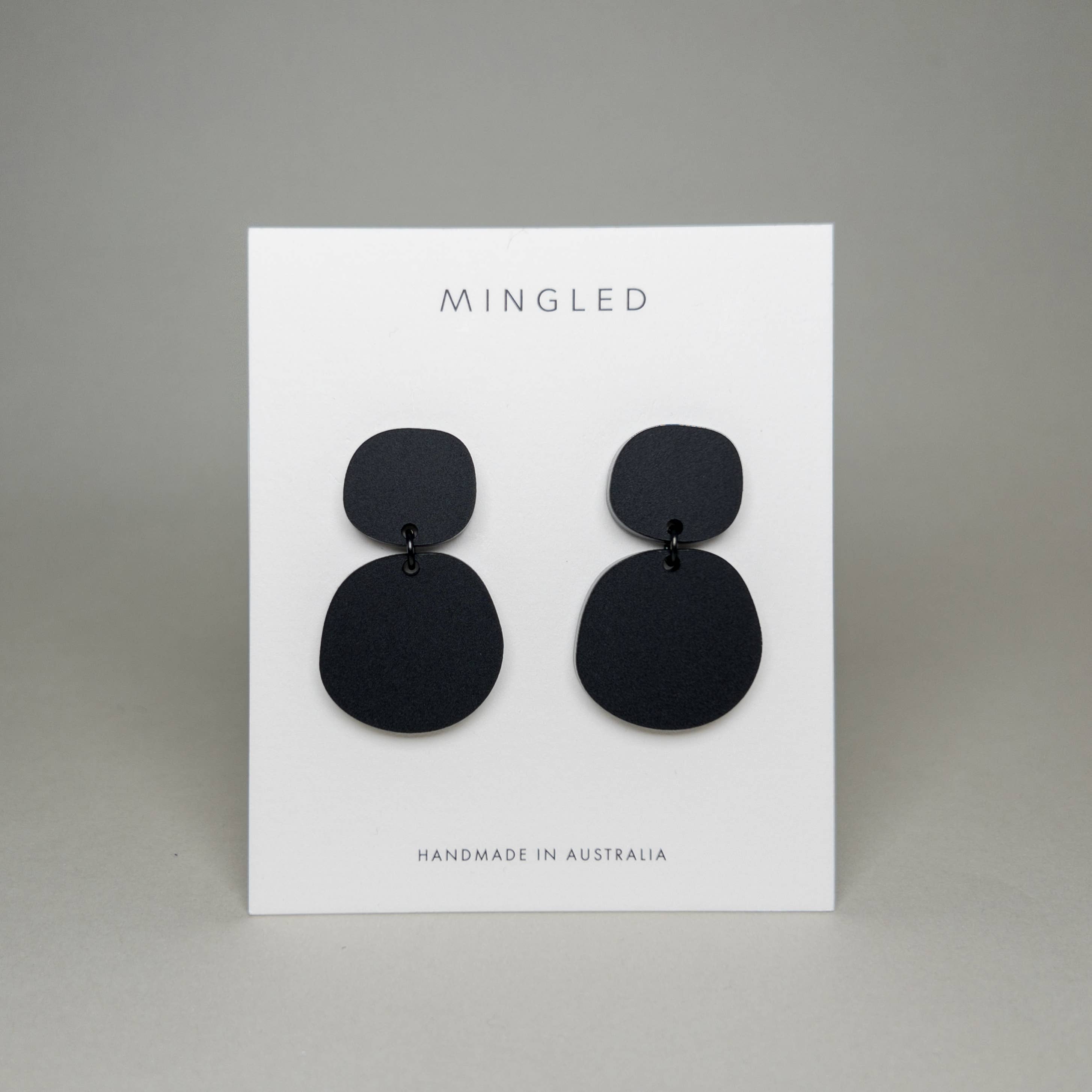 Boulder Statement Dangles - Black - Gateway Gifts