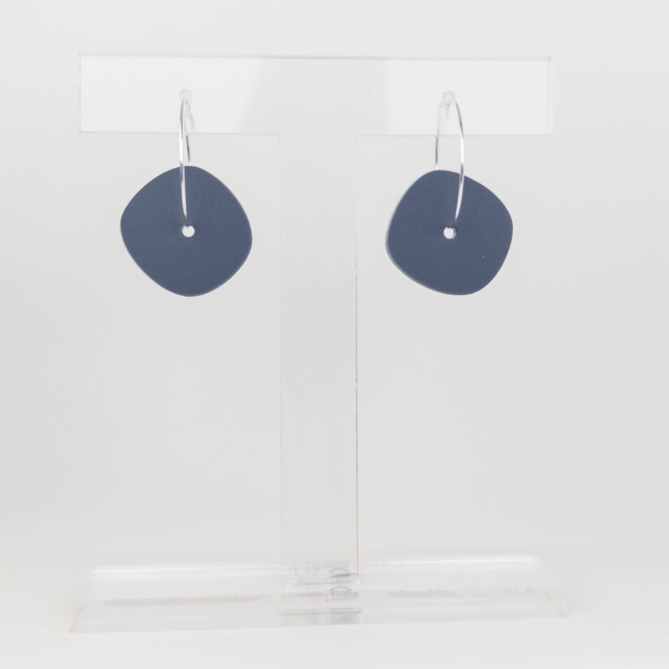 Aura Hoops - Dark Blue Earrings: Gold Plated - Gateway Gifts