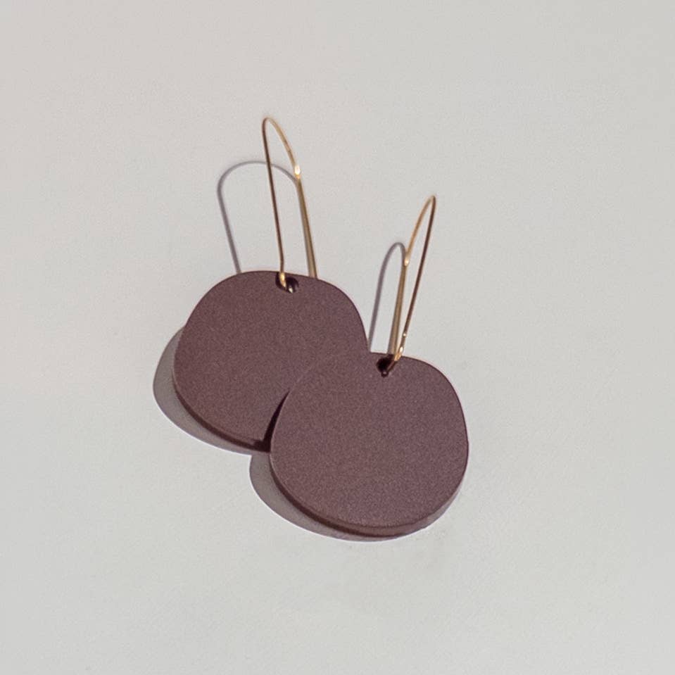 Organic Dangle Earrings - Merlot - Gateway Gifts