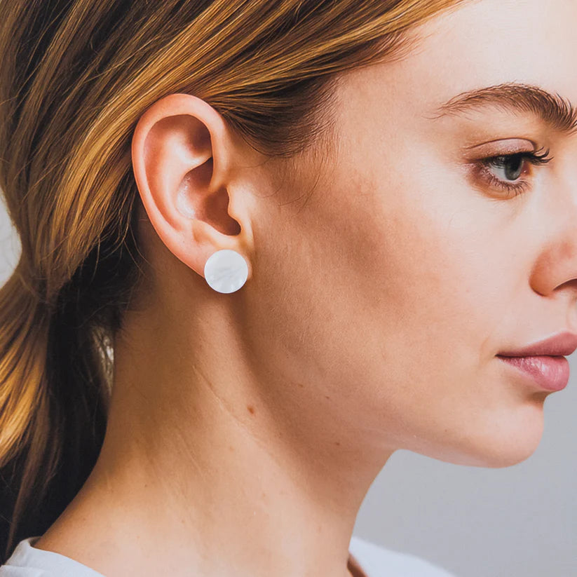 15mm Round Stud - Moonstone - Gateway Gifts