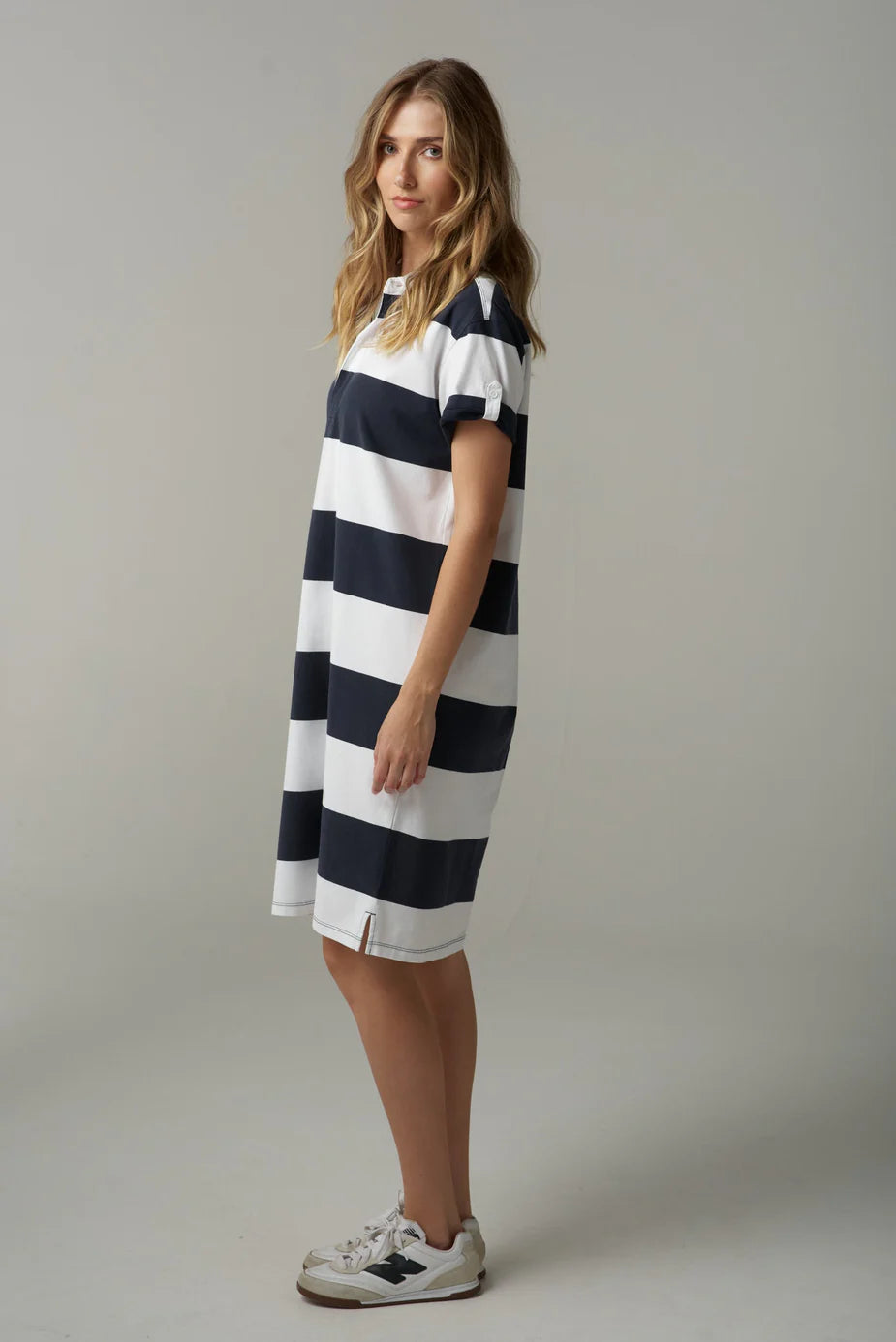 Striped Rugby Dress Parisian Stripe