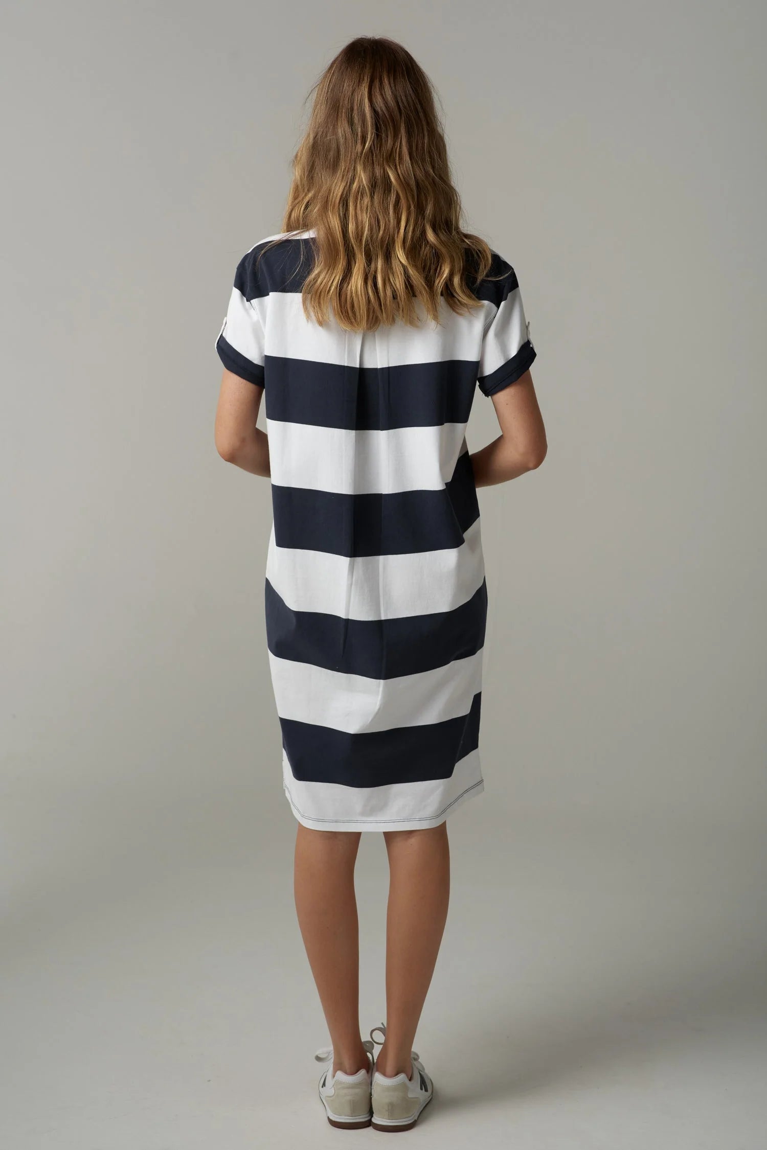 Striped Rugby Dress Parisian Stripe