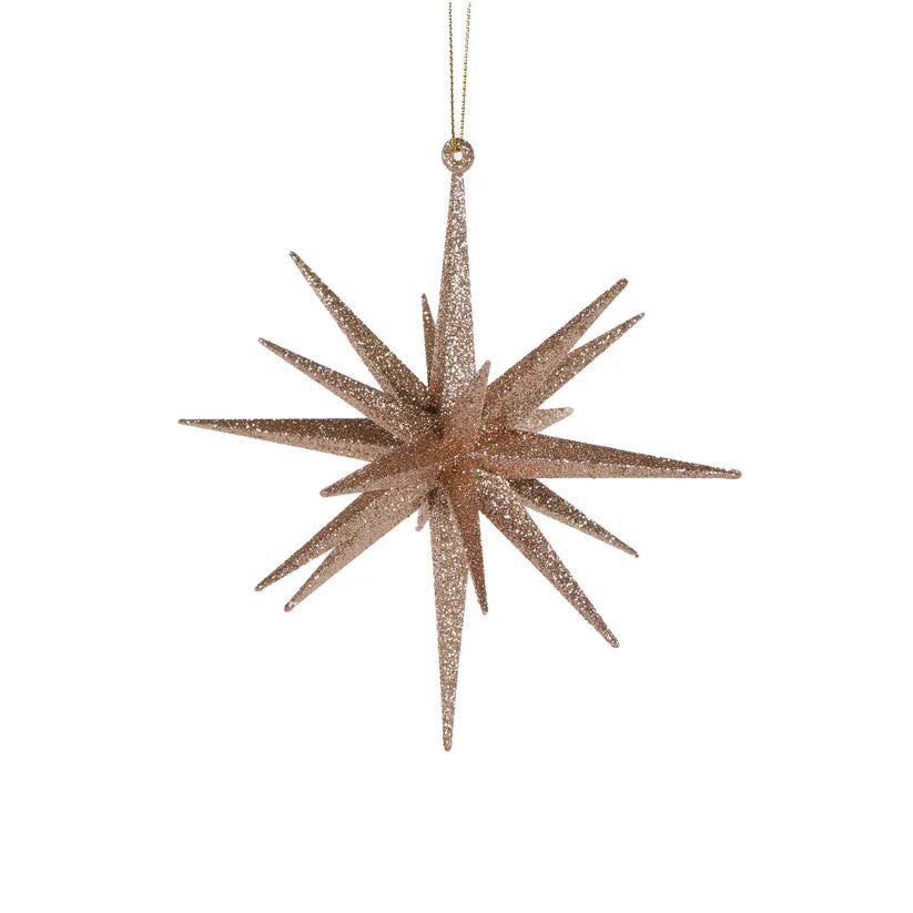 Champagne Glitter Hanging Orbit 15cm