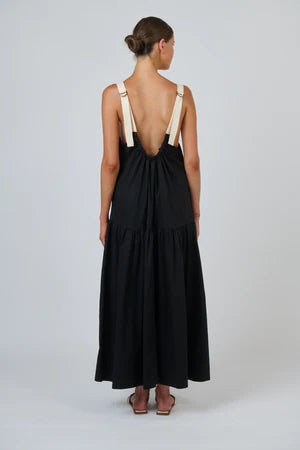 Contrast Strap Dress Ink
