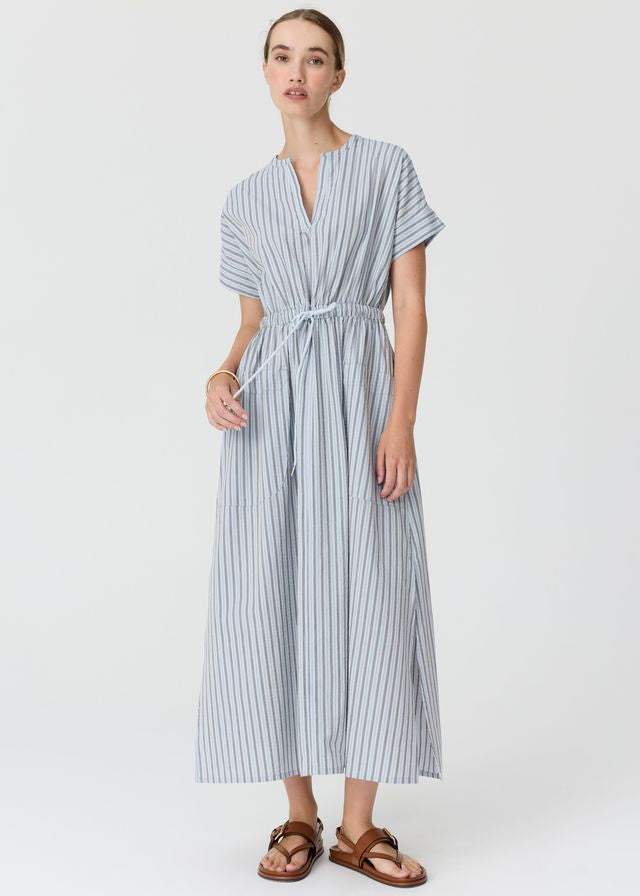 Bay Dress Blue/Choc Stripe