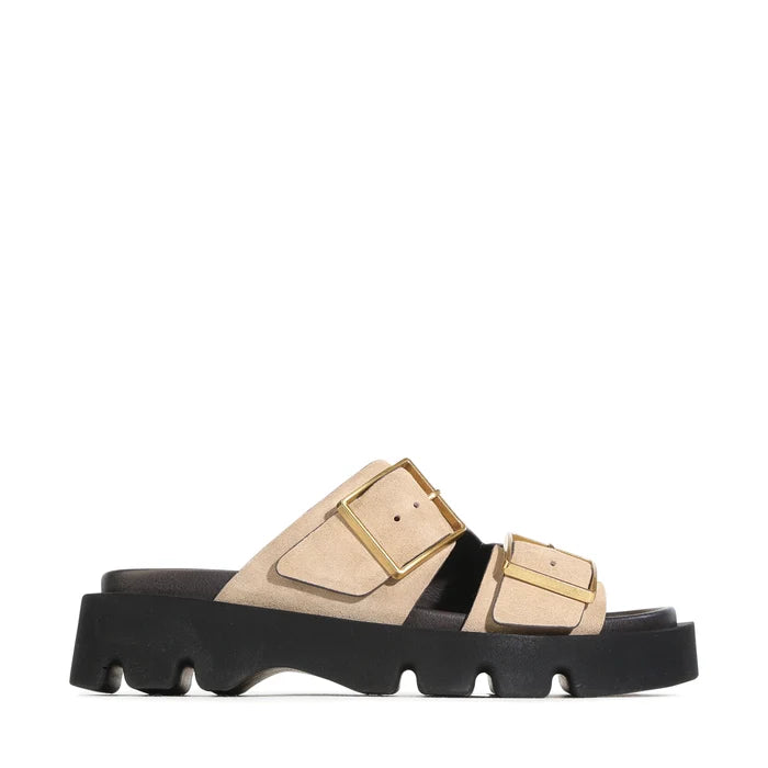Monni Taupe Slide Suede