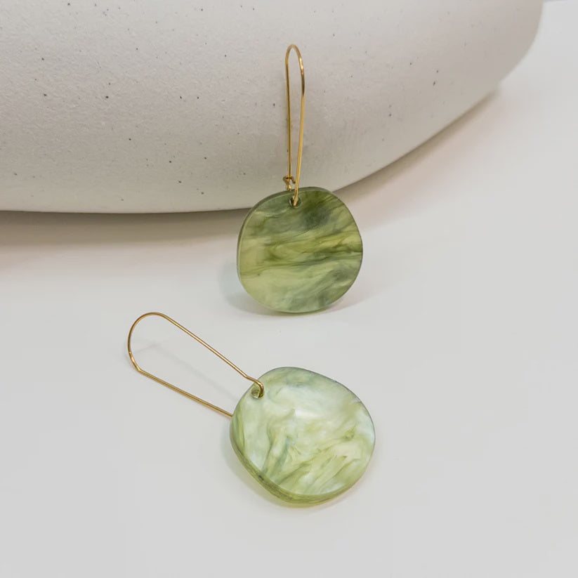 Organic Dangle Earrings - Moss - Gateway Gifts