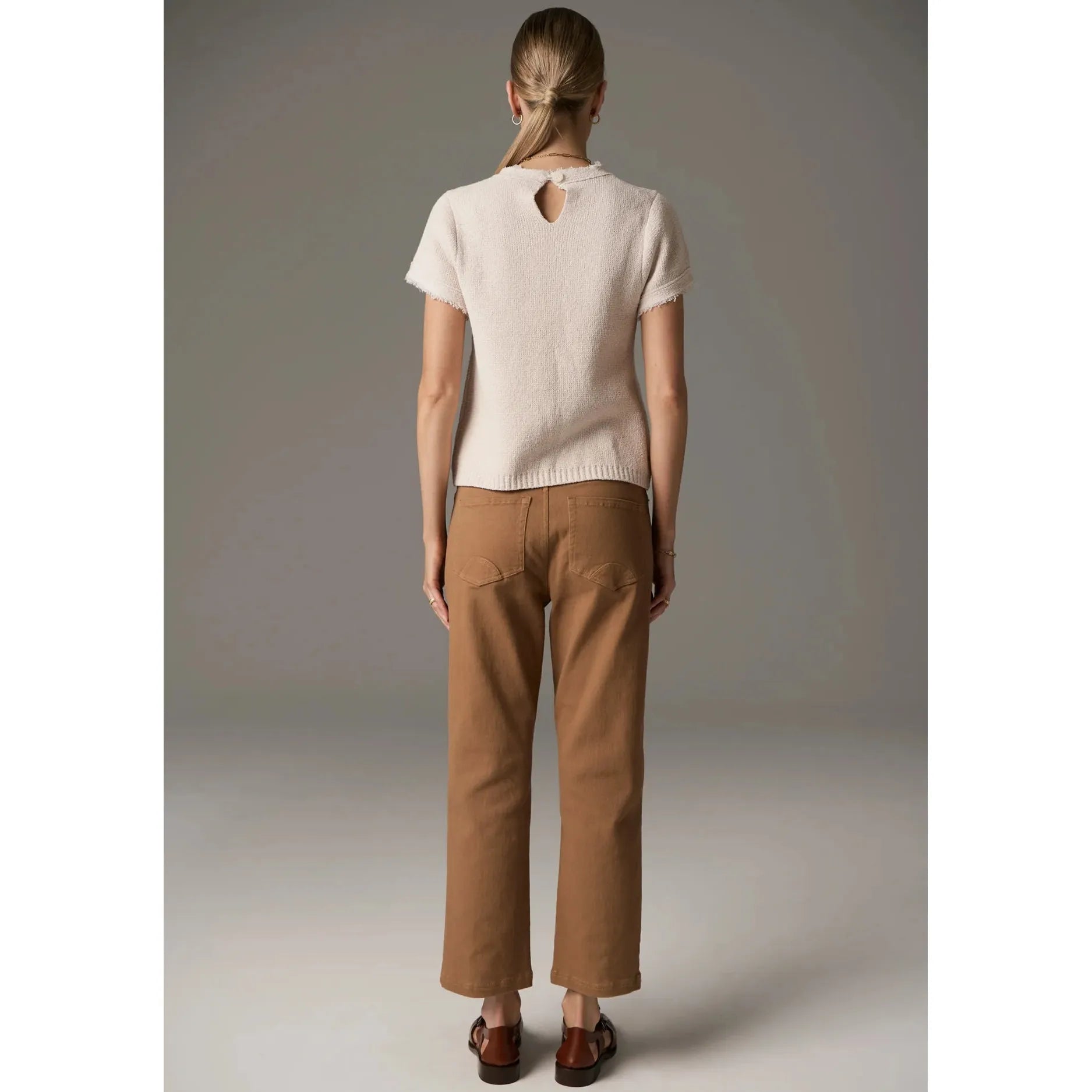 Nara Fringed Tee Natural