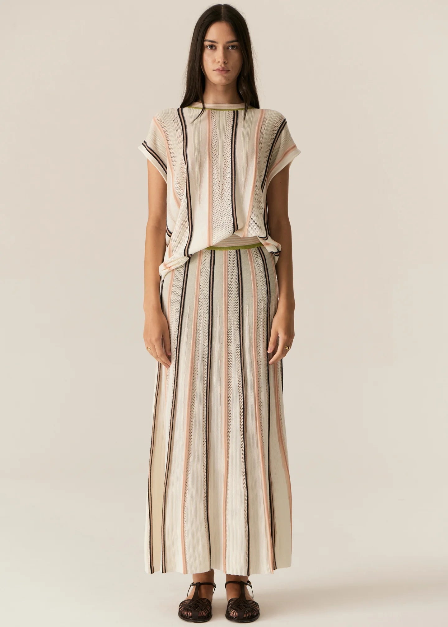 Tedd Knit Tee Natural/Ivory