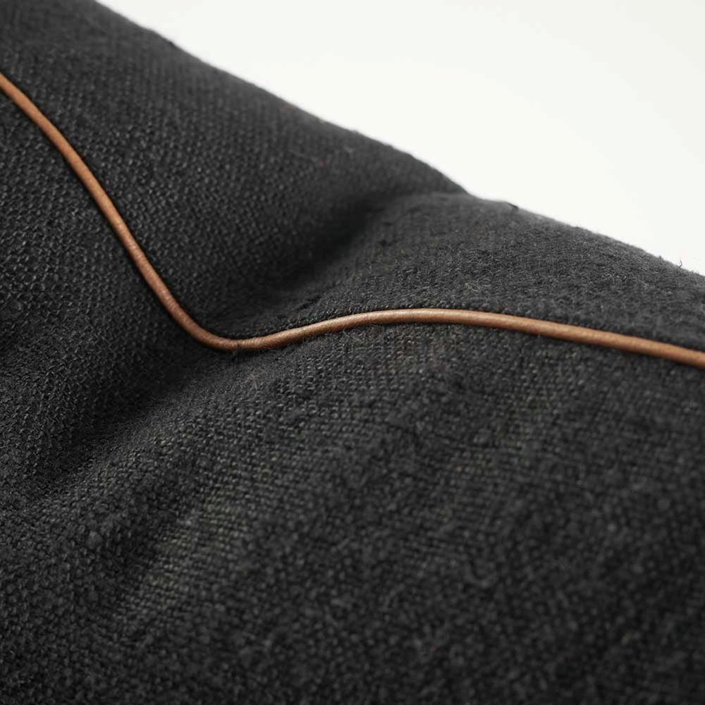 Muse Linen Cushion Black 40cmx60cm