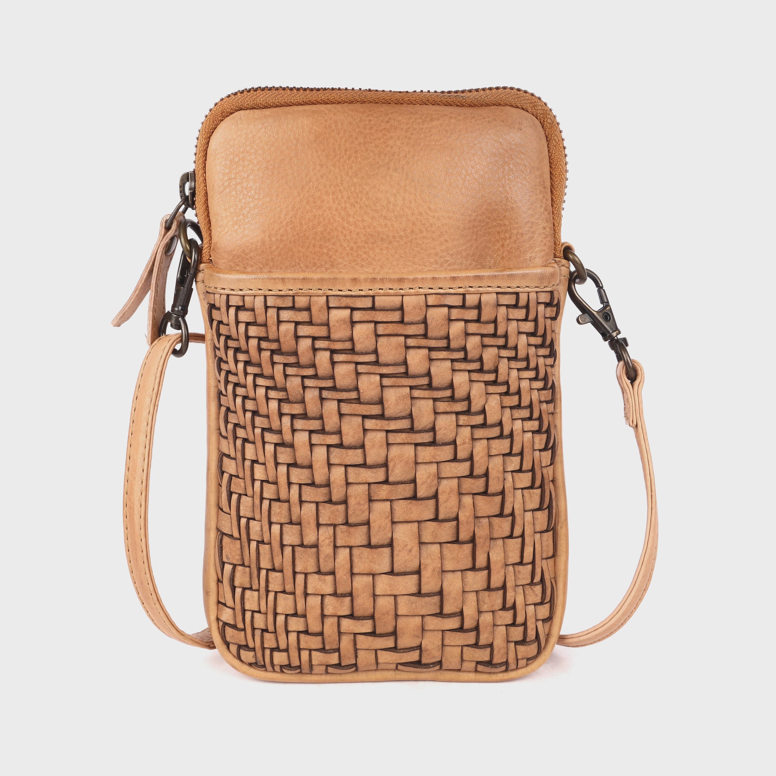 Rosebery Woven Phone Bag Sand