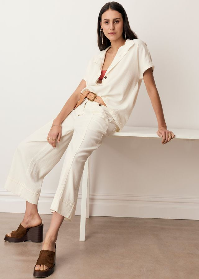 Anise Crop Pant Chalk