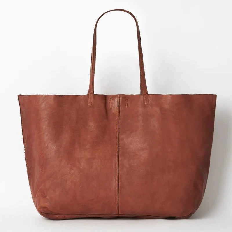 Unlined Tote Cognac - Gateway Gifts