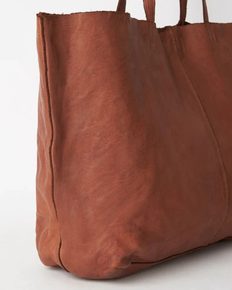Unlined Tote Cognac - Gateway Gifts
