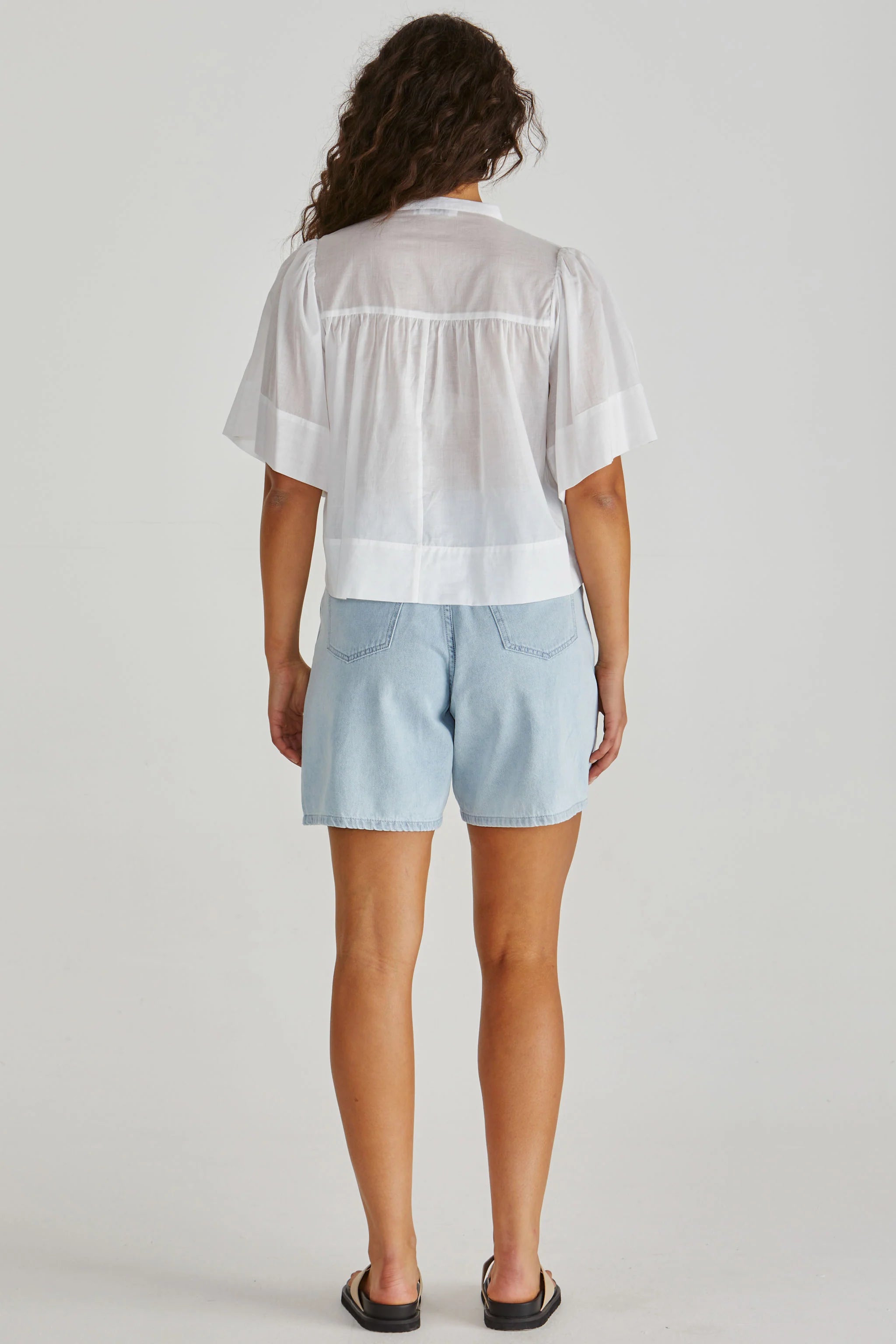 Pammi Ruffle Yoke Blouse - Gateway Gifts