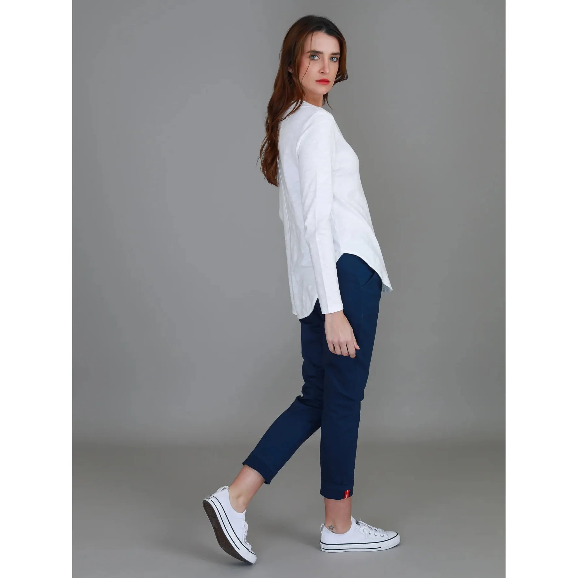 Scarlett Long Sleeve Tee - White