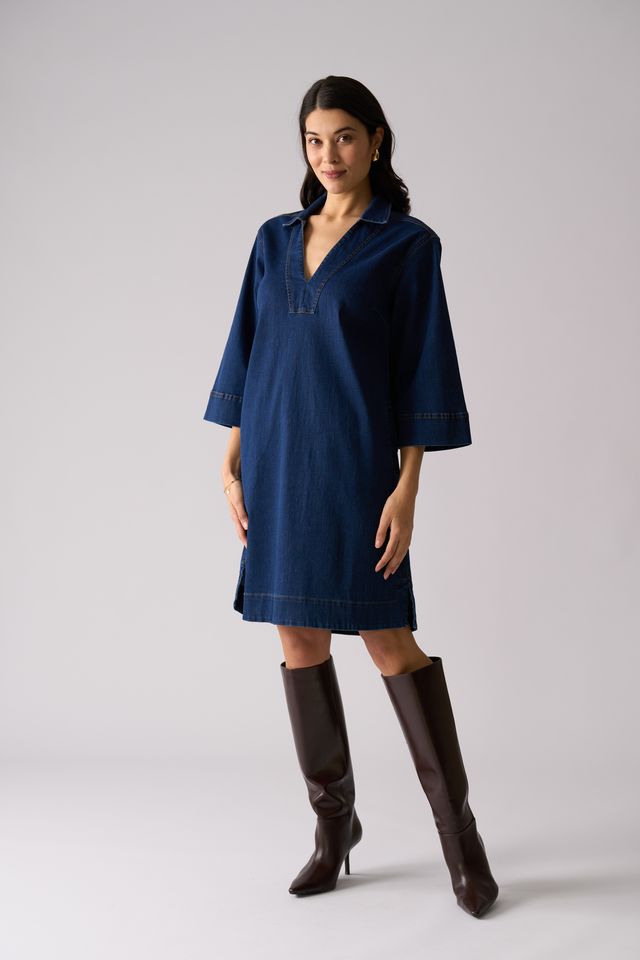 Short Cut Dress - Indigo - Gateway Gifts