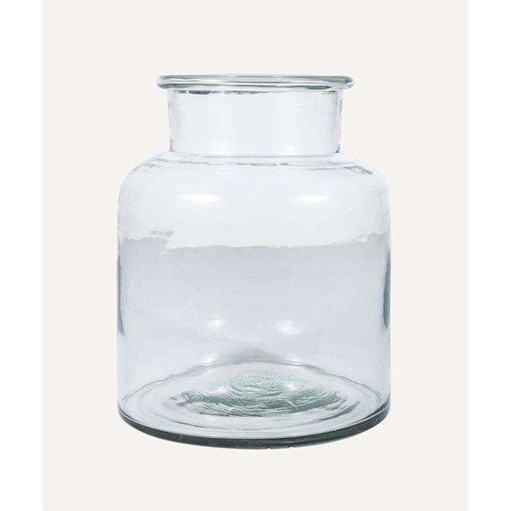 Wide Large Glass Vase