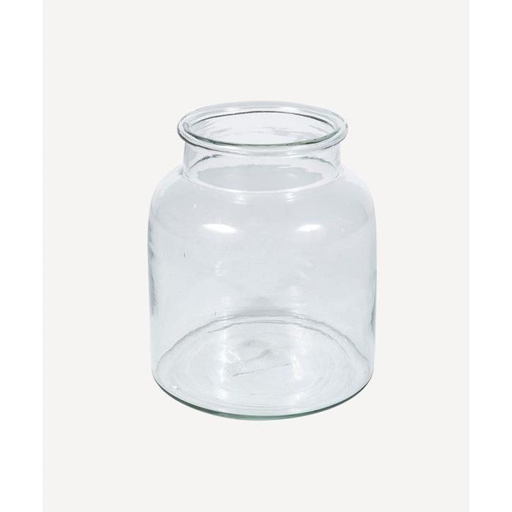 Wide Glass Vase Small