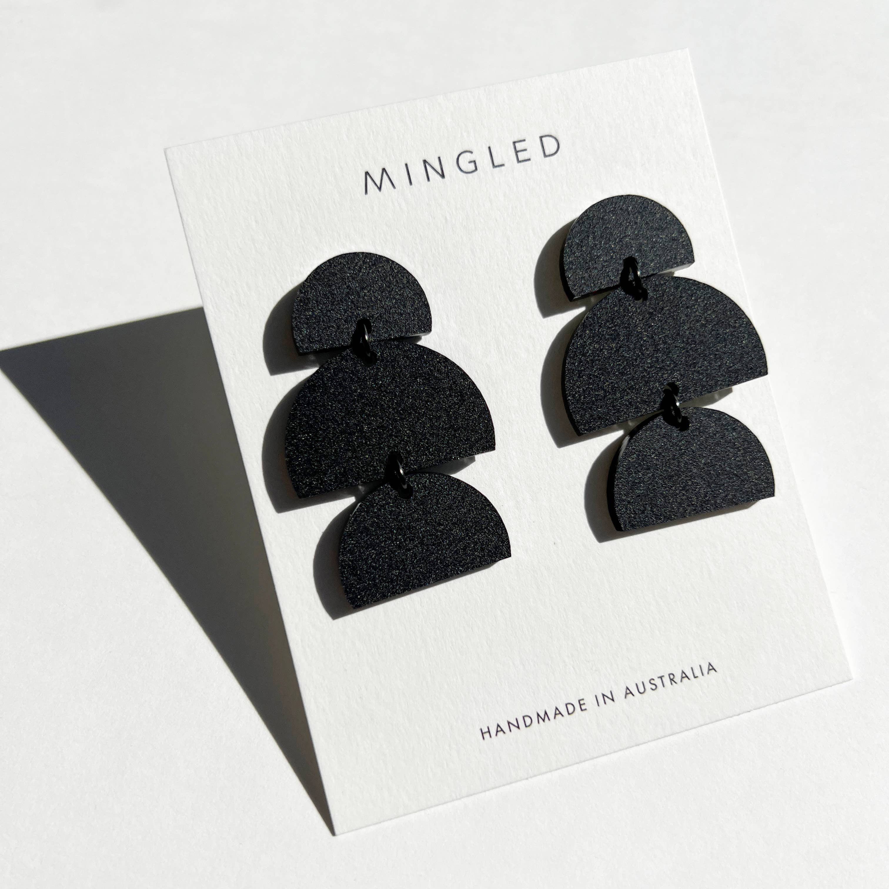 Izzy - Matte Black Dangle Earrings - Gateway Gifts