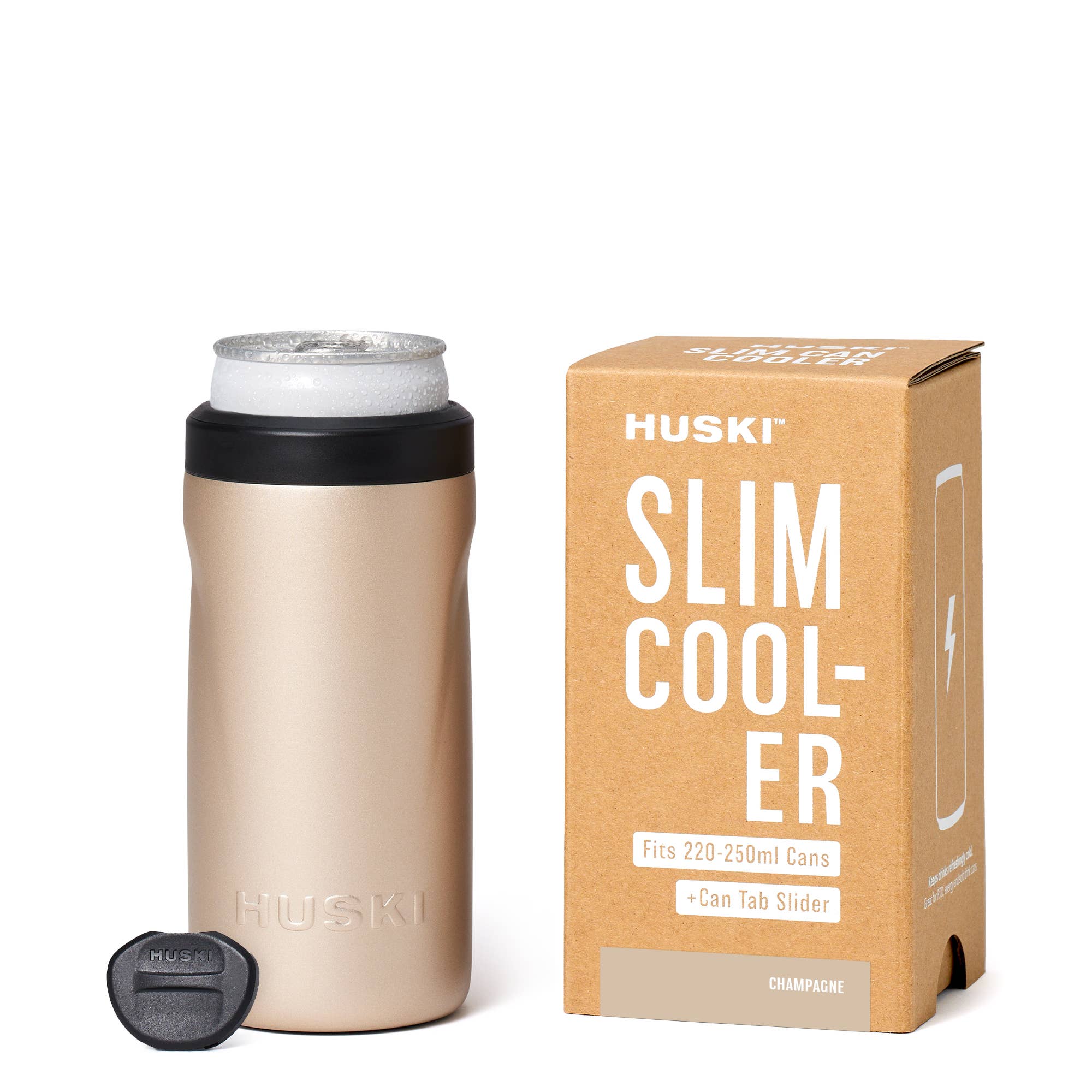 NEW: Huski Slim Can Cooler - Champagne - Gateway Gifts