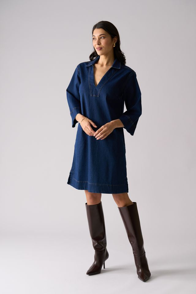Short Cut Dress - Indigo - Gateway Gifts