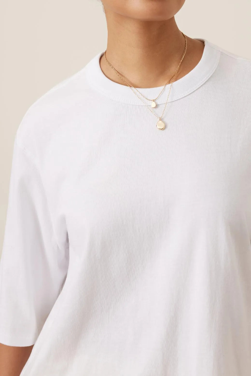 Luna Relaxed Tee White