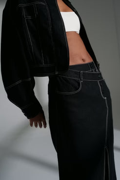 Jax Linen Skirt Black - Gateway Gifts