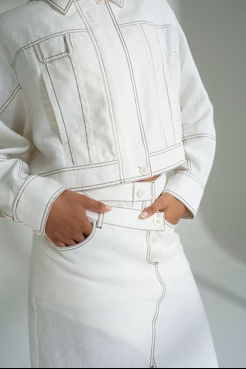 Jax LInen Skirt Ivory - Gateway Gifts
