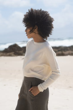 Miri Cashmere Knit Ivory - Gateway Gifts