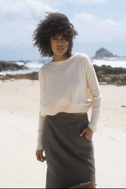 Miri Cashmere Knit Ivory - Gateway Gifts