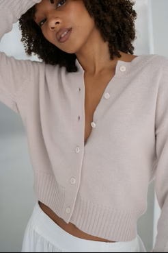 Taylor Merino Cardi Dusty Lilac - Gateway Gifts