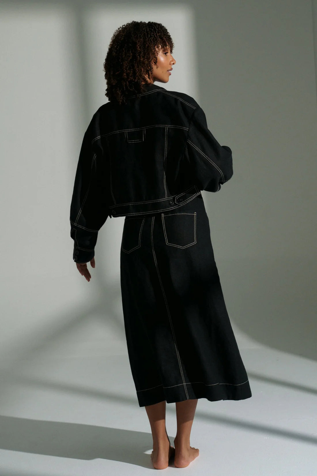 Jax Linen Skirt Black - Gateway Gifts
