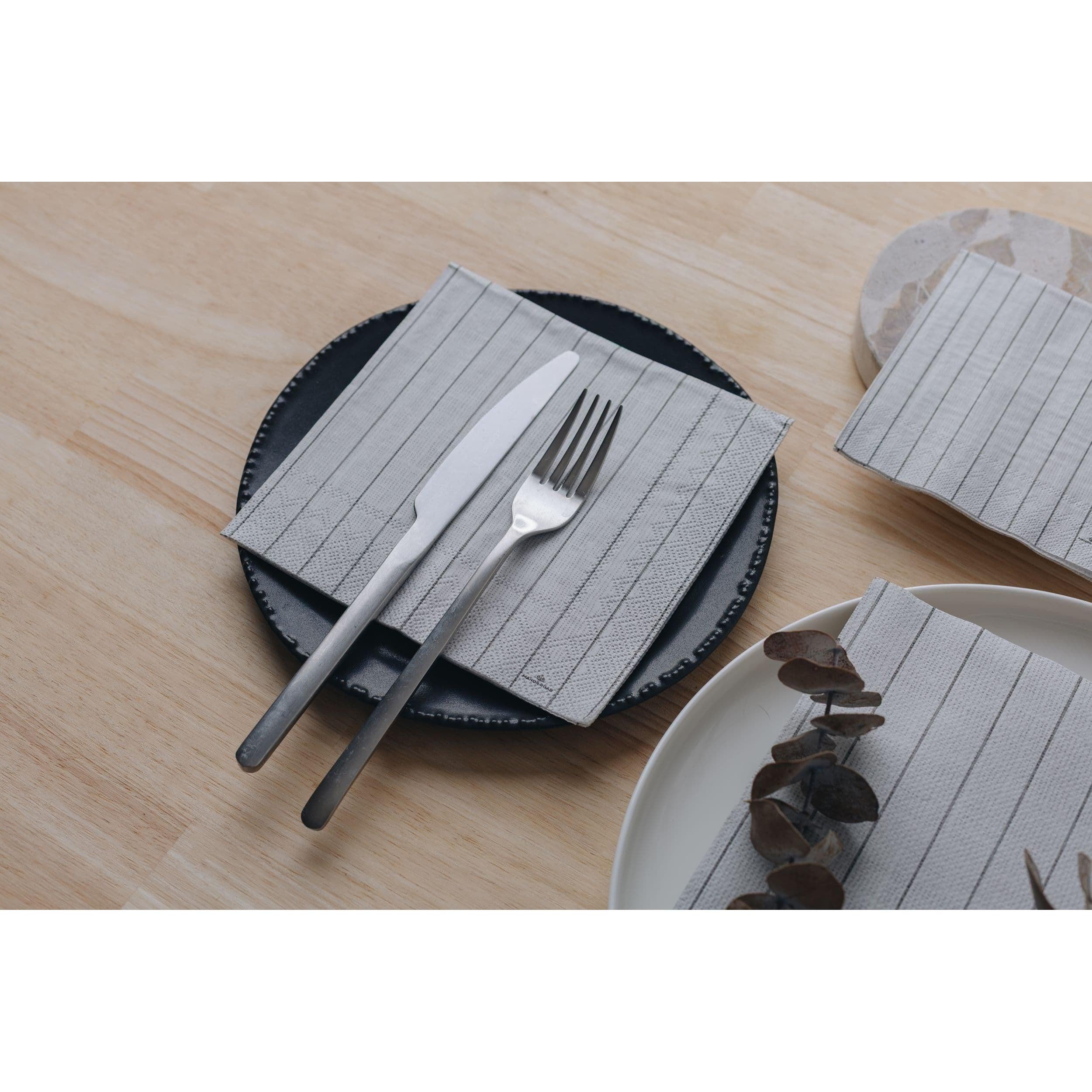 Linen Paper Dinner Napkin - Pinstripe - Gateway Gifts