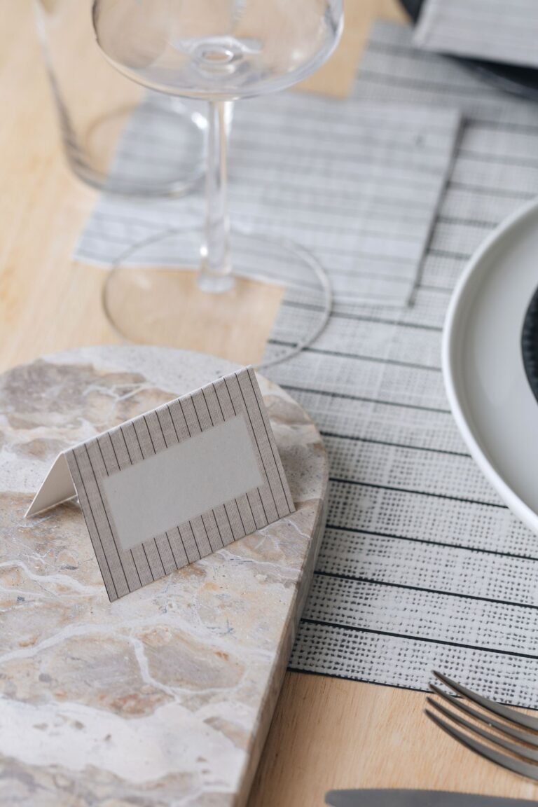 Linen Paper Placemat Pad - Pinstripe