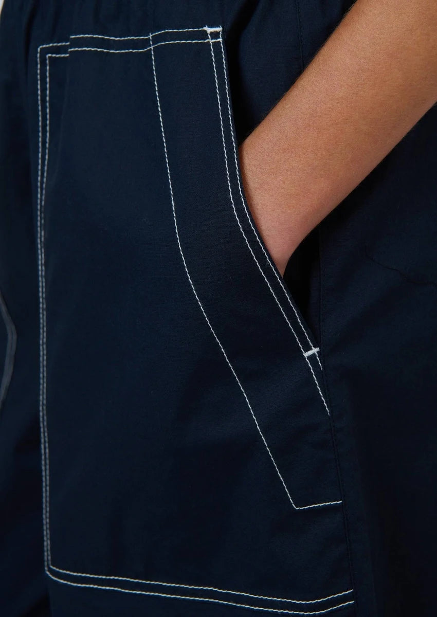 Tia Poplin Pant Navy - Gateway Gifts