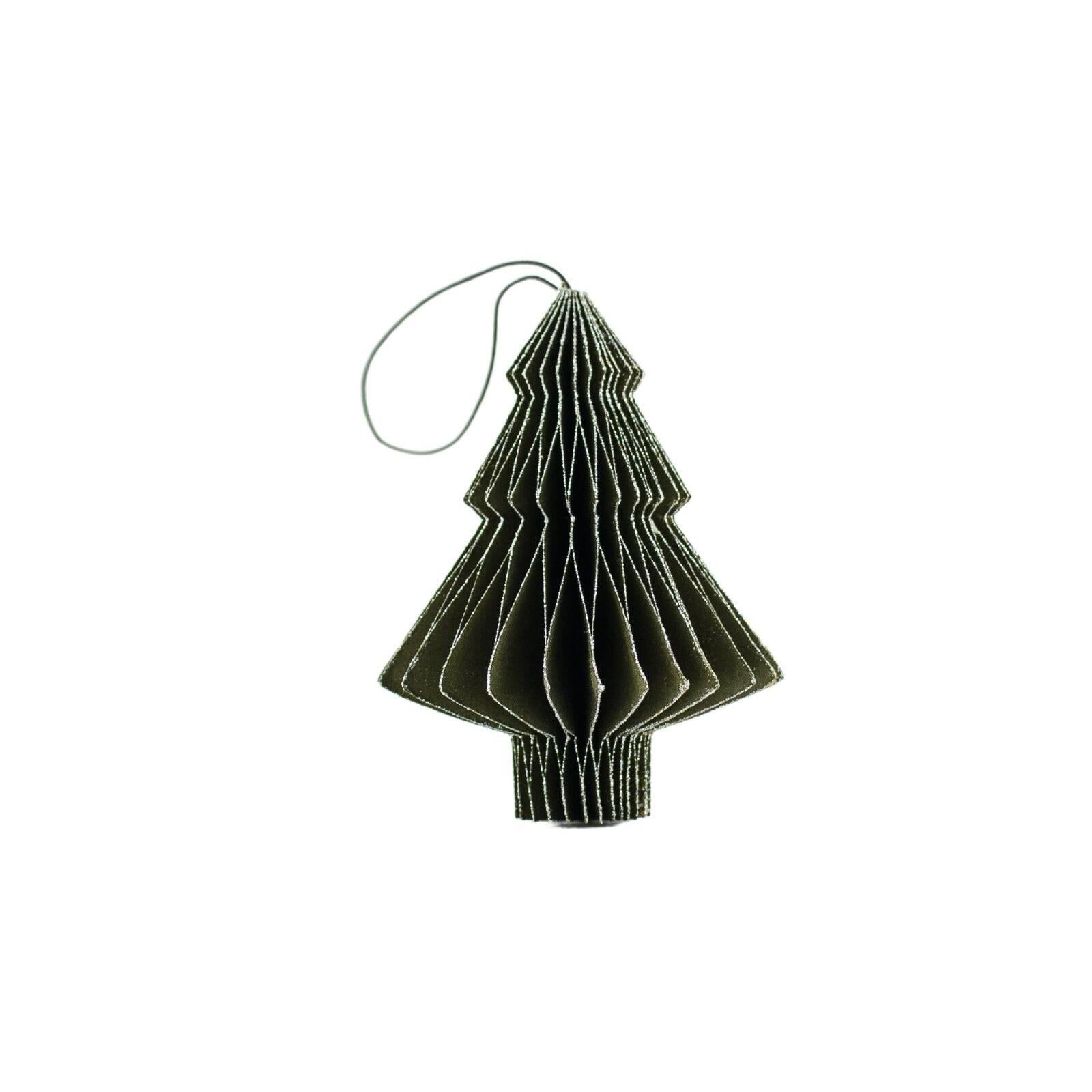 olive Paper Tree Ornament 10cm